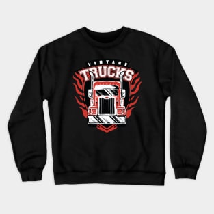 Vintage trucks art, best truck lovers gift Crewneck Sweatshirt